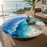 A resin ocean wave table